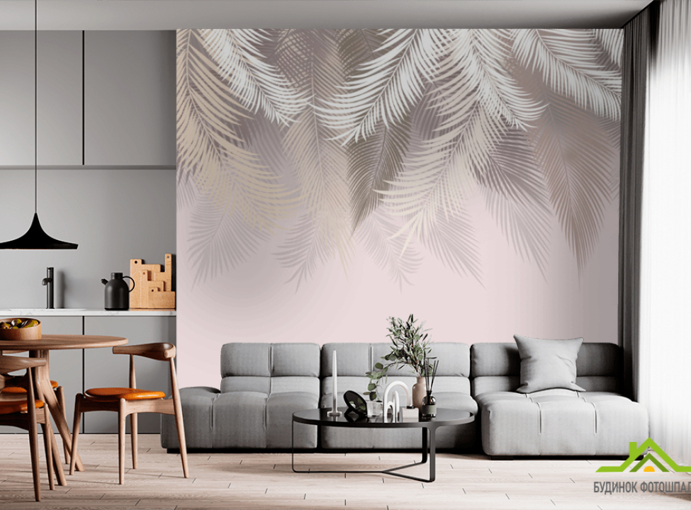 выбрать Фотообои пальмовые листья Фотообои Дизайнерские листья на стену