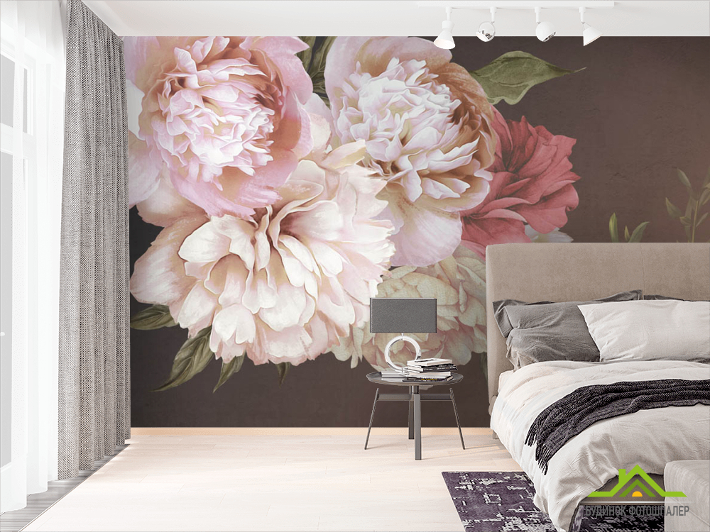 Фотообои Винтажные пионы