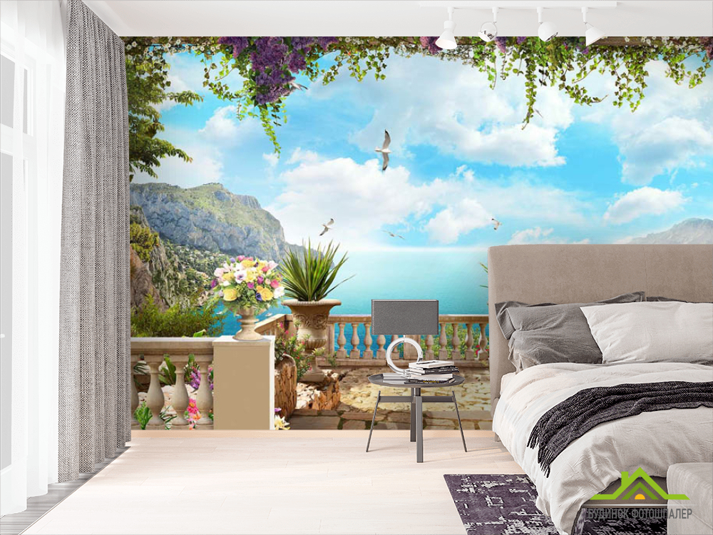 Фотошпалери Вид на море фреска