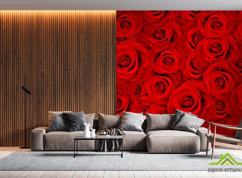 выбрать Фотошпалери Букет червоних троянд Фотошпалери Троянди на стіну