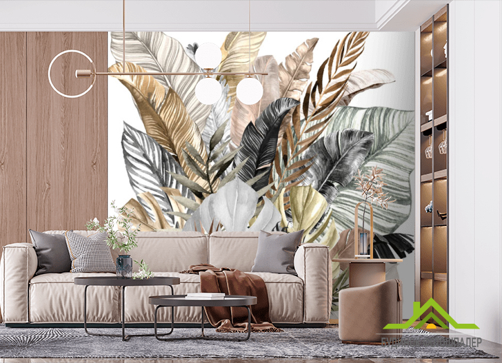Фотообои Банановые золотые листья