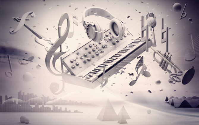 Фотошпалери Музичний принт