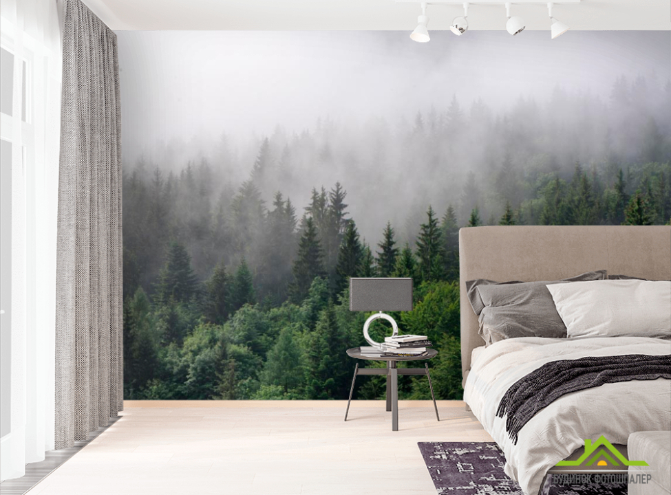 выбрать Фотошпалери Ліс в тумані Фотошпалери Природа на стіну