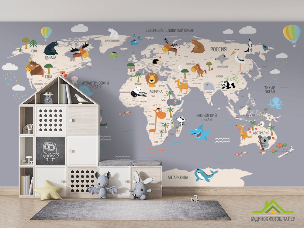 Шпалери в дитячу Карта