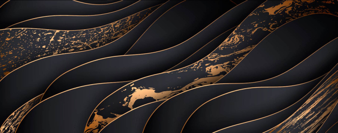 Фотообои Золотые абстрактные волны