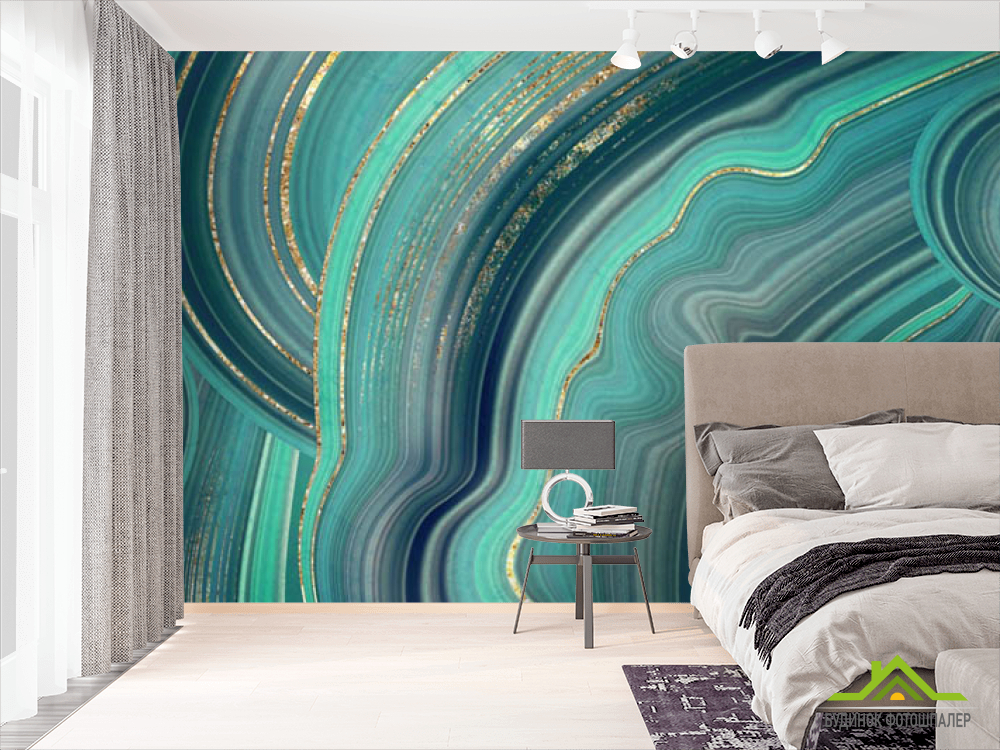 Фотошпалери Бірюзовий флюїд