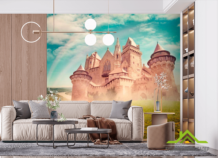 Фотошпалери Замок посеред поля