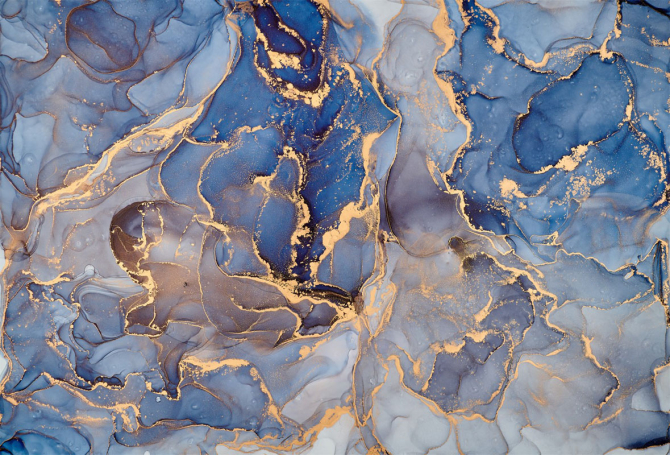 Фотообои синий золото