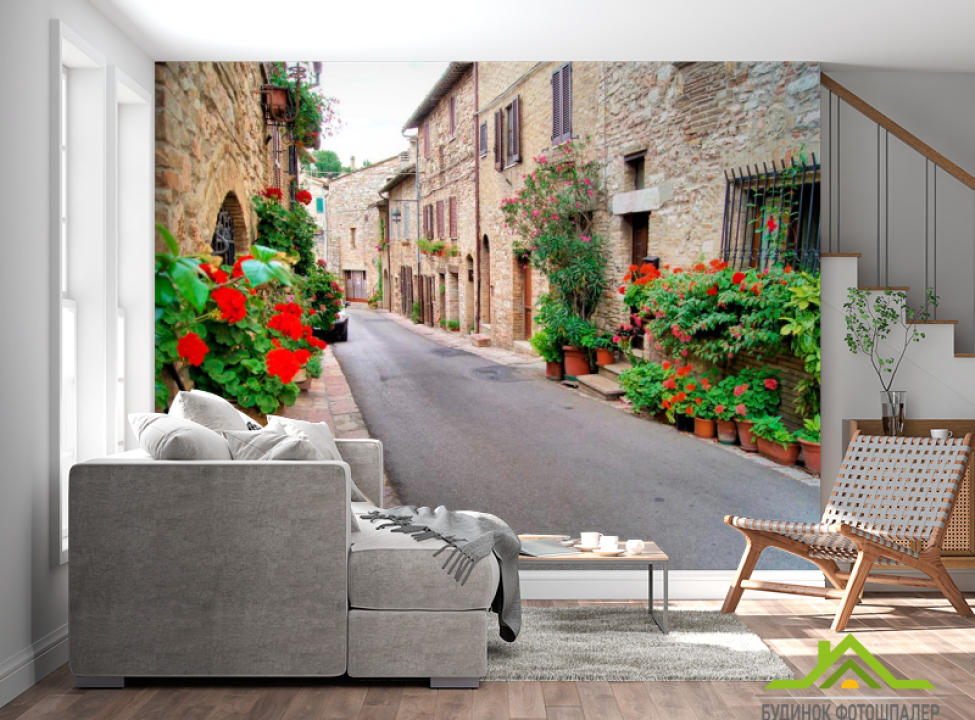 выбрать Фотошпалери Вуличка у Асізі, Італія Фотошпалери Вулиці на стіну