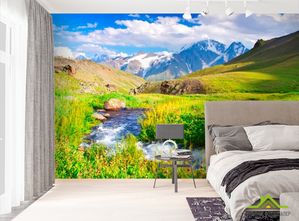 выбрать Фотообои Ручей, горы Фотообои Горы на стену