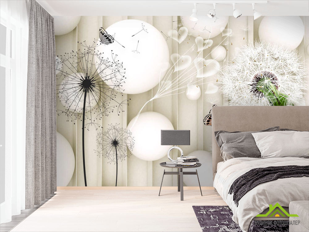 Фотошпалери 3д кульбаби