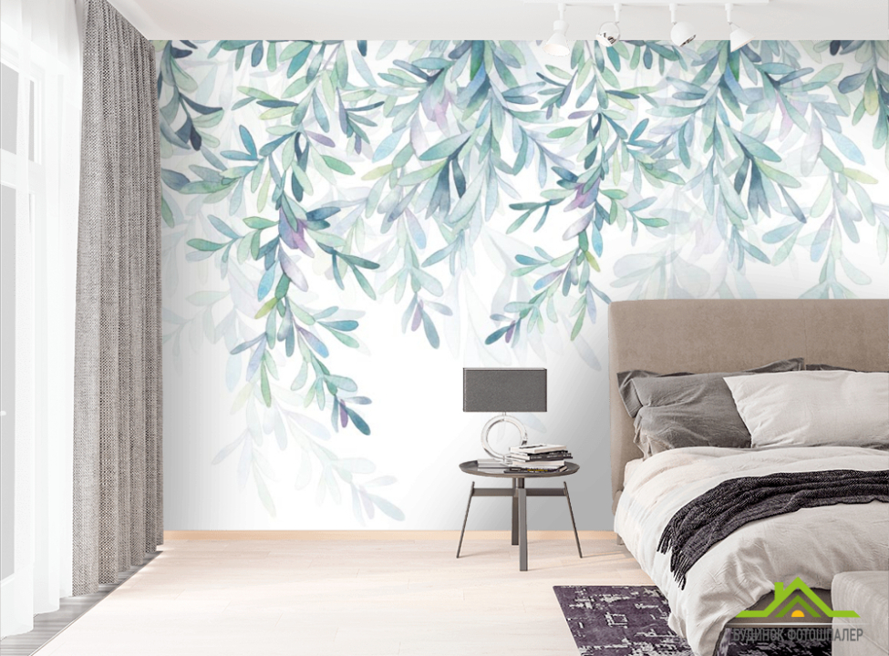 выбрать Фотообои Принт с листьями Фотообои тропические листья на стену