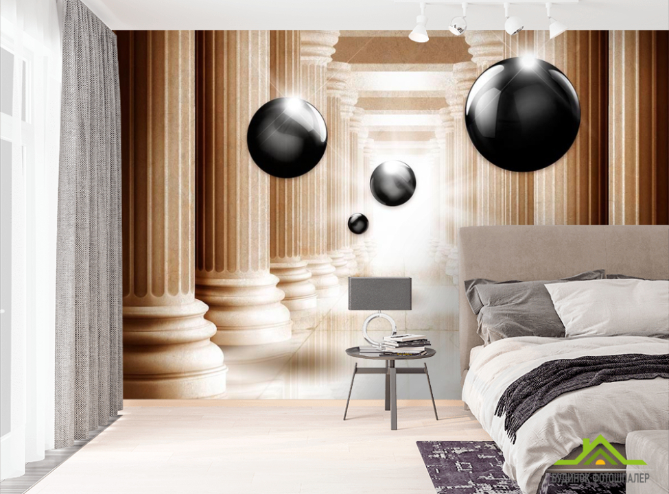 выбрать Фотообои 3d колонны Фотообои Расширяющие пространство на стену