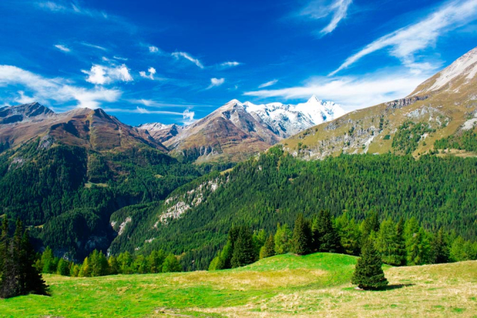 Фотошпалери Гори, їли, небо