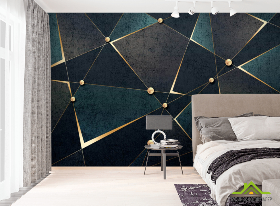 выбрать Фотошпалери зелені ромби Фотошпалери Геометрія на стіну