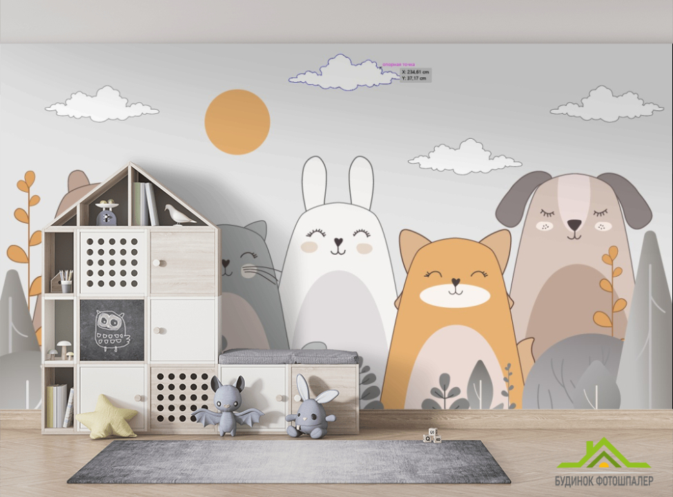 выбрать Фотошпалери тварини Фотошпалери Little kids на стіну