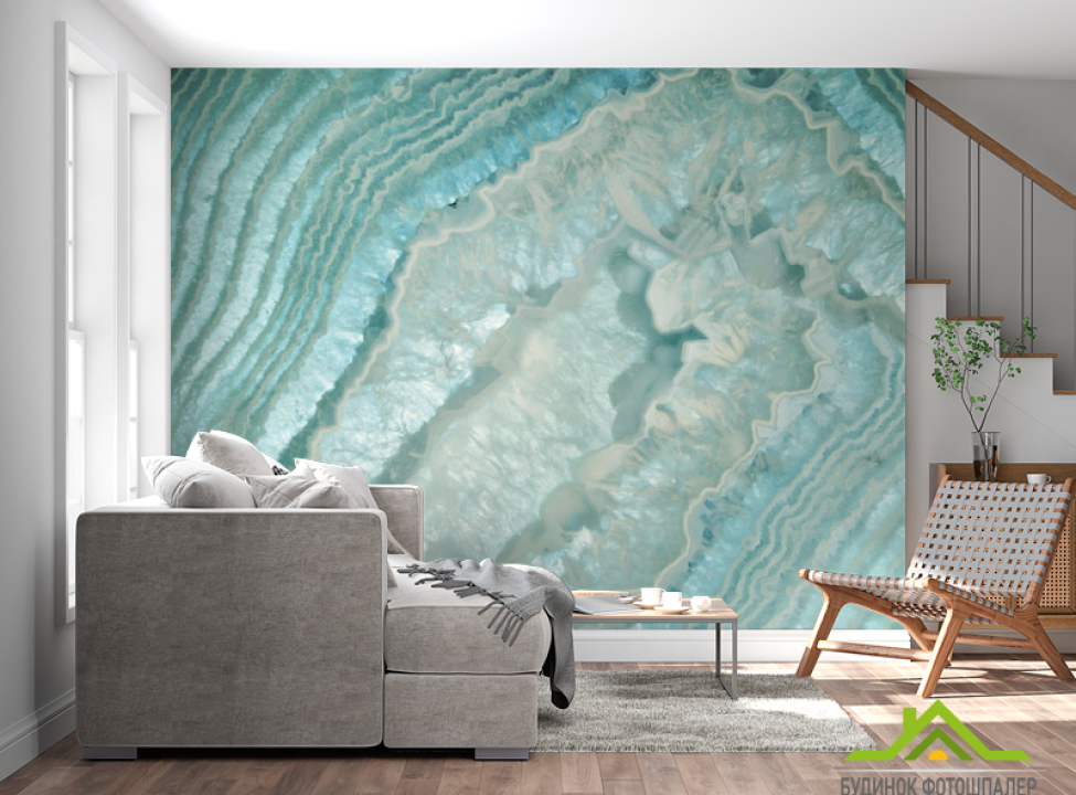 выбрать Фотообои Текстура бирюзового кварца Фотообои Каменная стена на стену