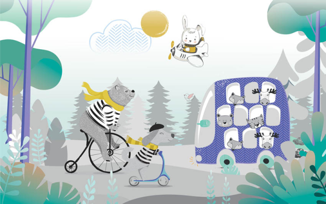 Фотообои Звери в лесу