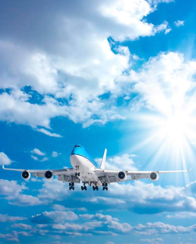 Фотошпалери Літак в хмарах