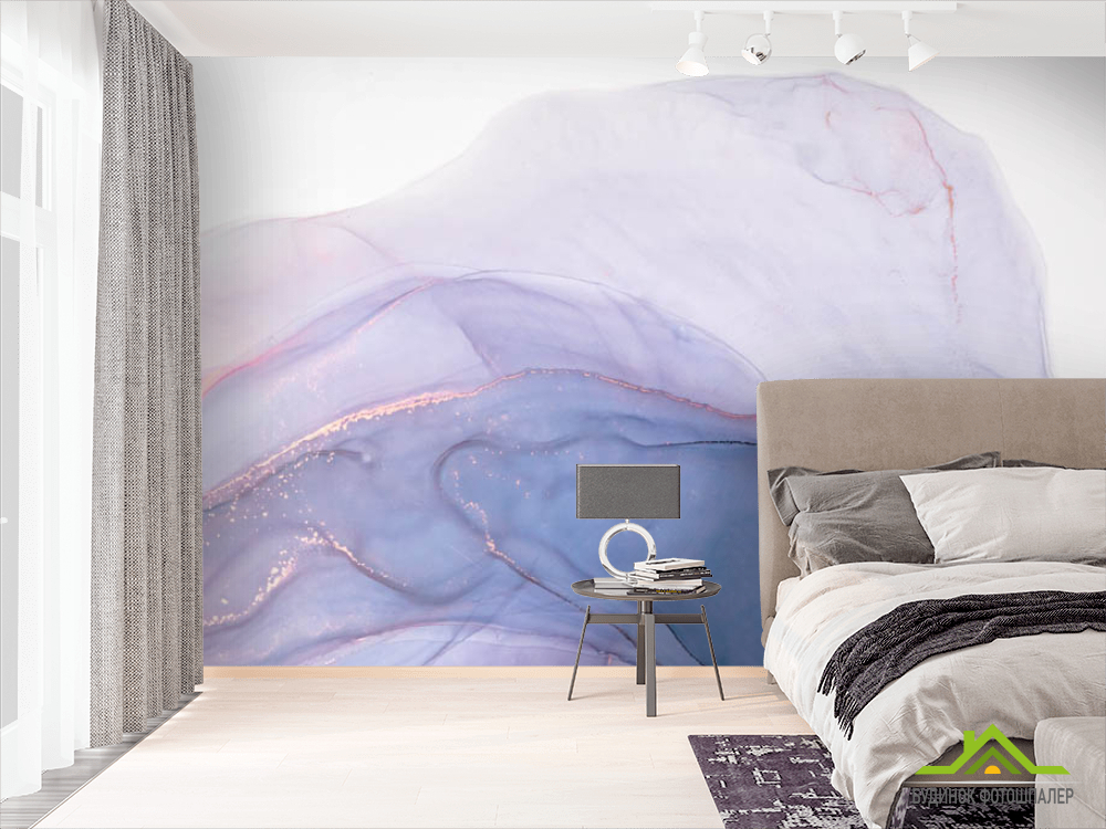 Фотошпалери Фіолетовий fluid art