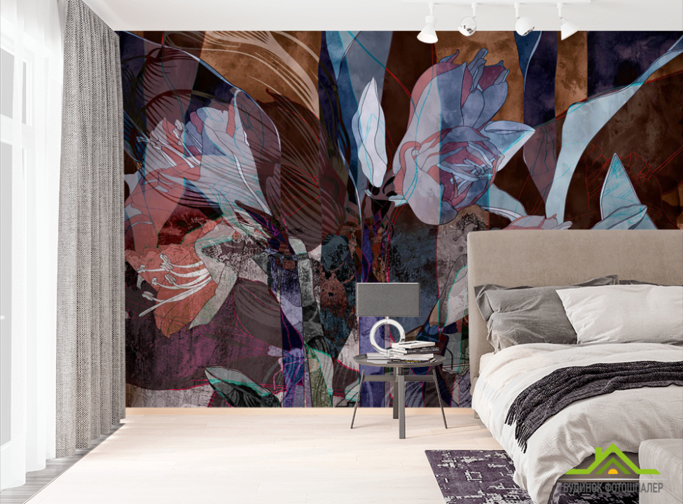выбрать Фотообои Абстрактные цветы Эксклюзивные фотообои на стену