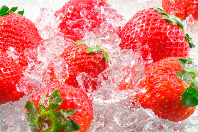 Фотообои Клубника во льду