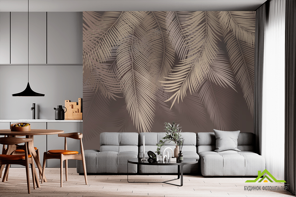 Фотошпалери фреска з листям