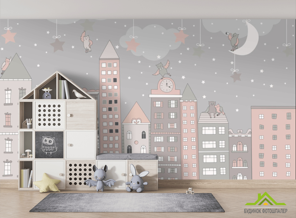 выбрать Фотошпалери Нічні будиночки  на стіну