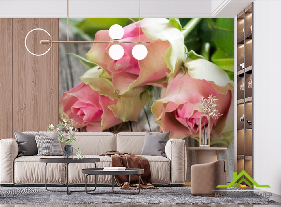 выбрать Фотообои розы на деревянном столе Фотообои Розы на стену