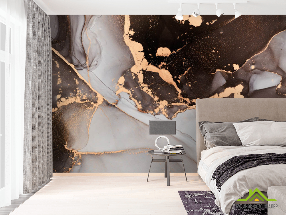 Фотообои Коричневый Fluid art