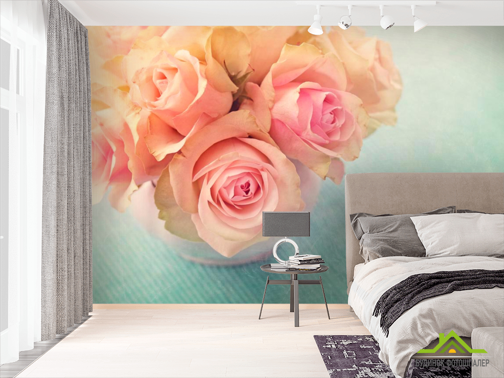 Фотообои Кремовых роз букет