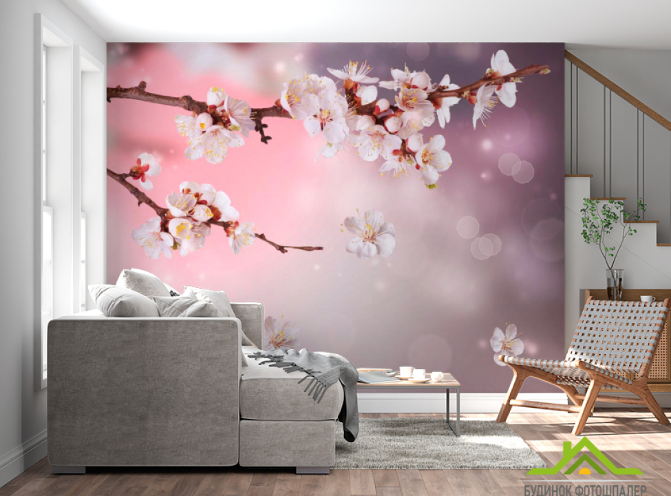 выбрать Фотошпалери Польова вишня цвіте Фотошпалери Квіти на стіну
