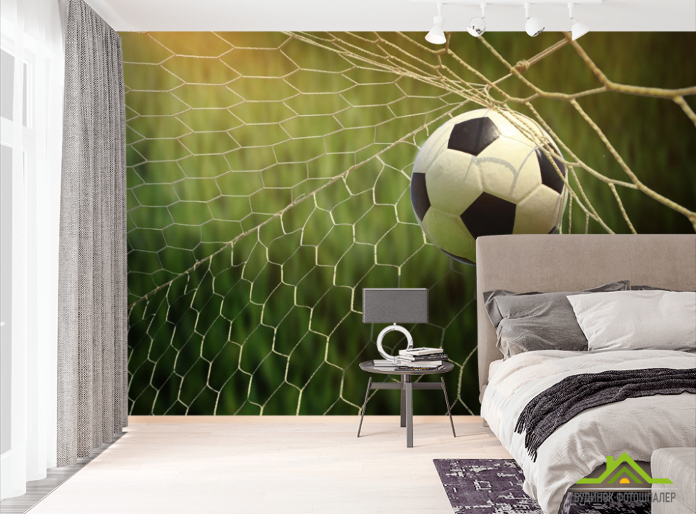 выбрать Фотообои мяч в воротах Фотообои Спорт на стену