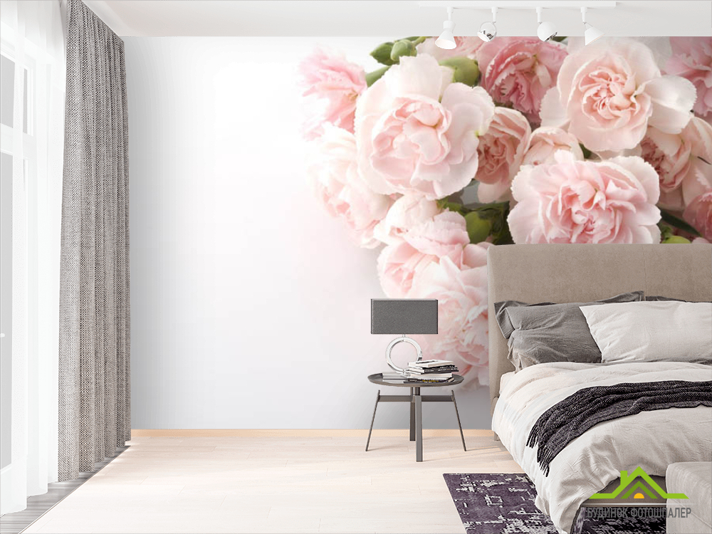 Фотошпалери пудрове гвоздики
