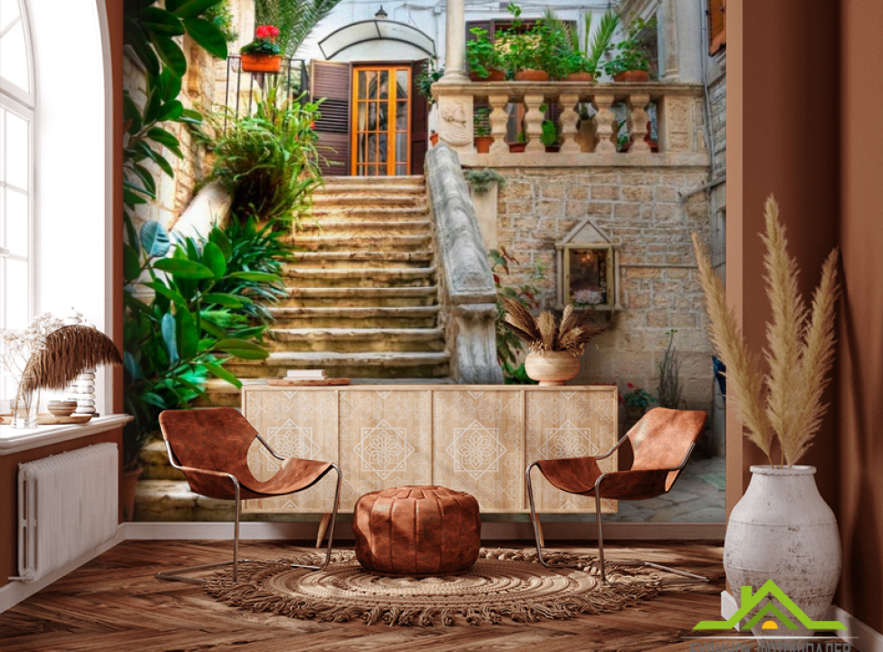 выбрать Фотошпалери Сходинки і арка Фотошпалери Вулиці на стіну