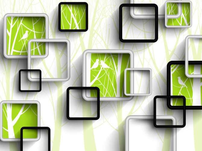 Фотообои 3д квадраты