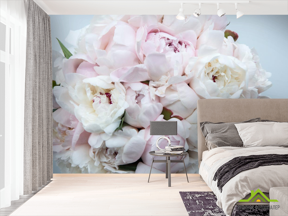 Фотообои большой пион из пионов