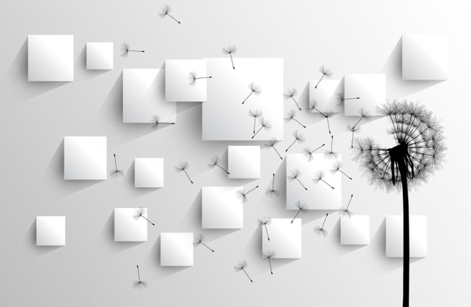 Фотошпалери Кульбаба 3д