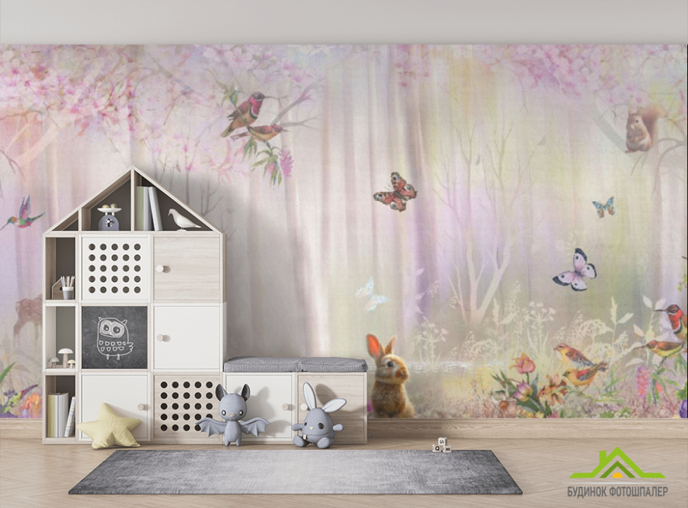 выбрать Фотошпалери Рожевий ліс Фотошпалери Little kids на стіну