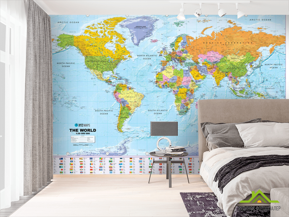 Фотообои Карта мира