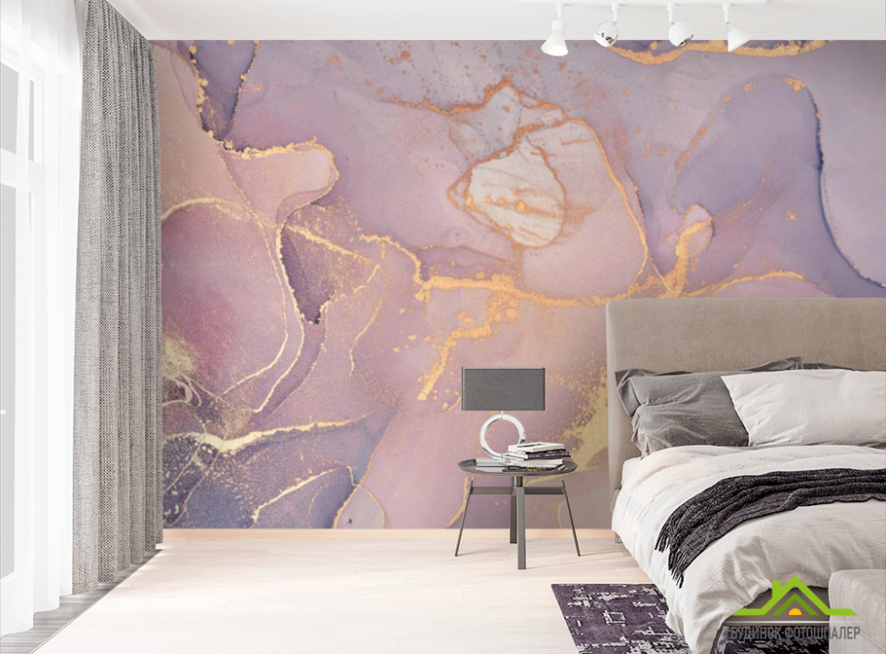 выбрать Фотошпалери Рожевий fluid art з золотом Фотошпалери Fluid art на стіну