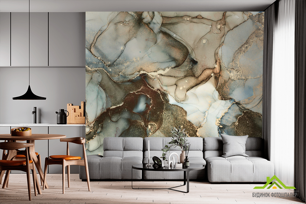 Фотообои золотой флюид