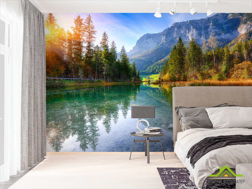 Фотообои прозрачное горное озеро