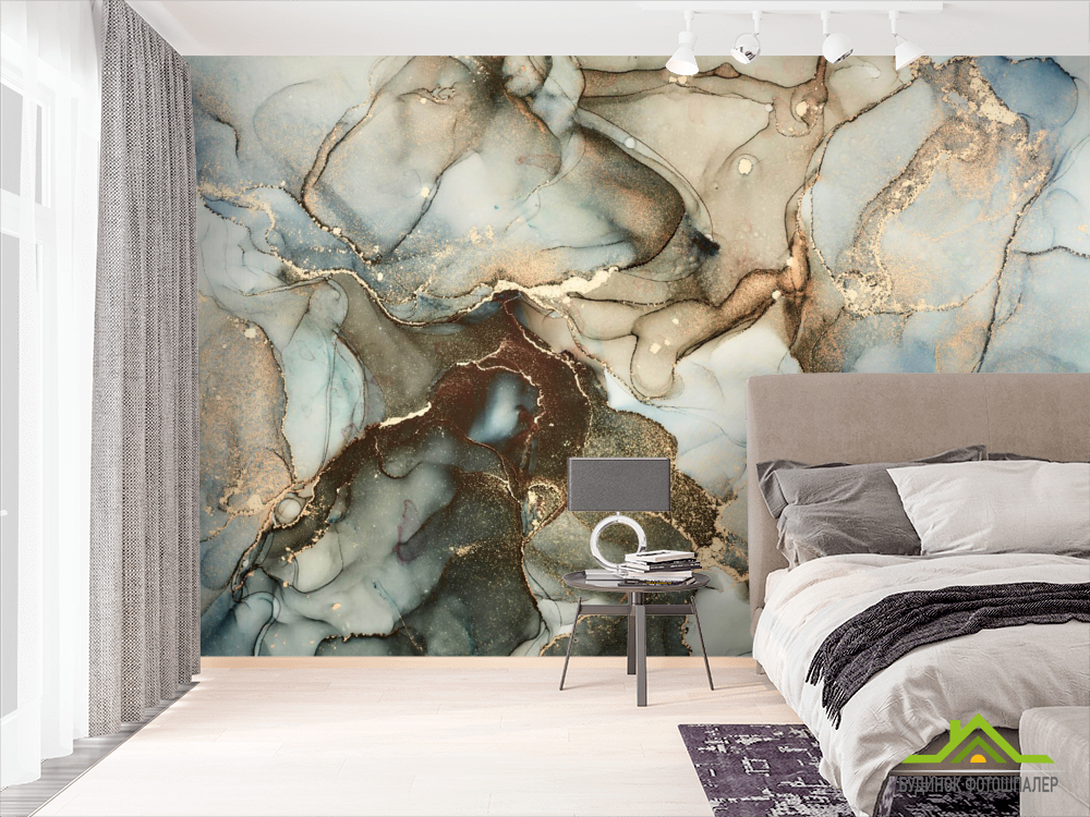 Фотообои Флюид в зелёных тонах