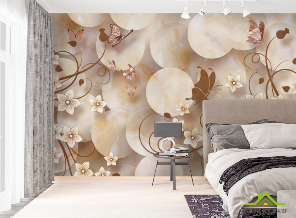 выбрать Фотошпалери мармур з квітами Фотошпалери різні на стіну