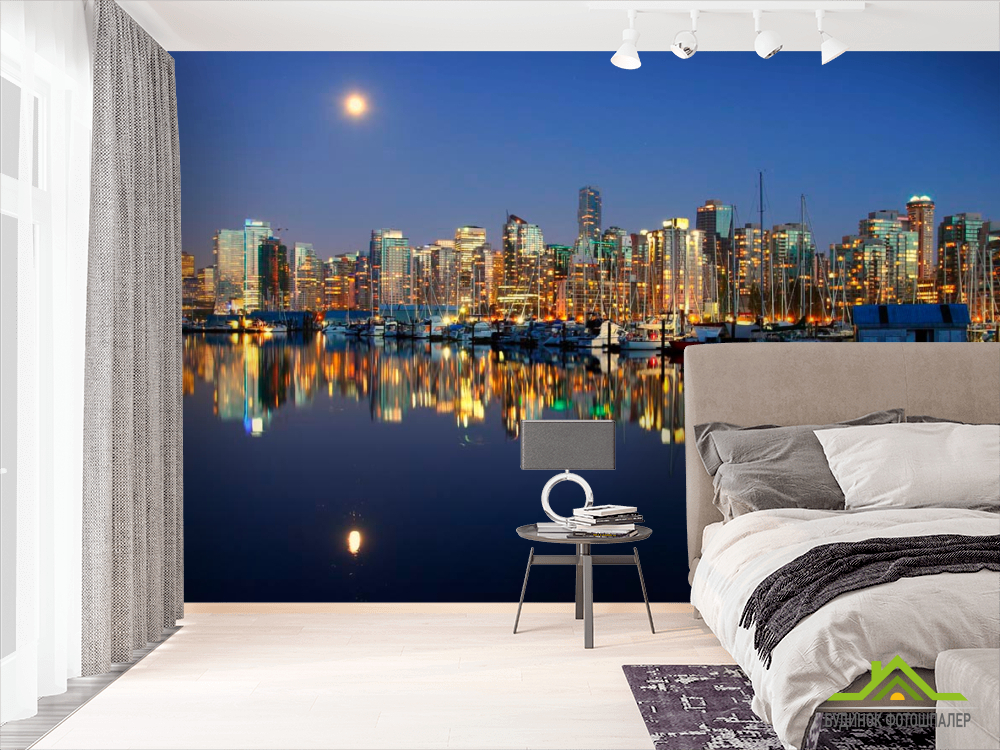 Фотообои Причал, ночь