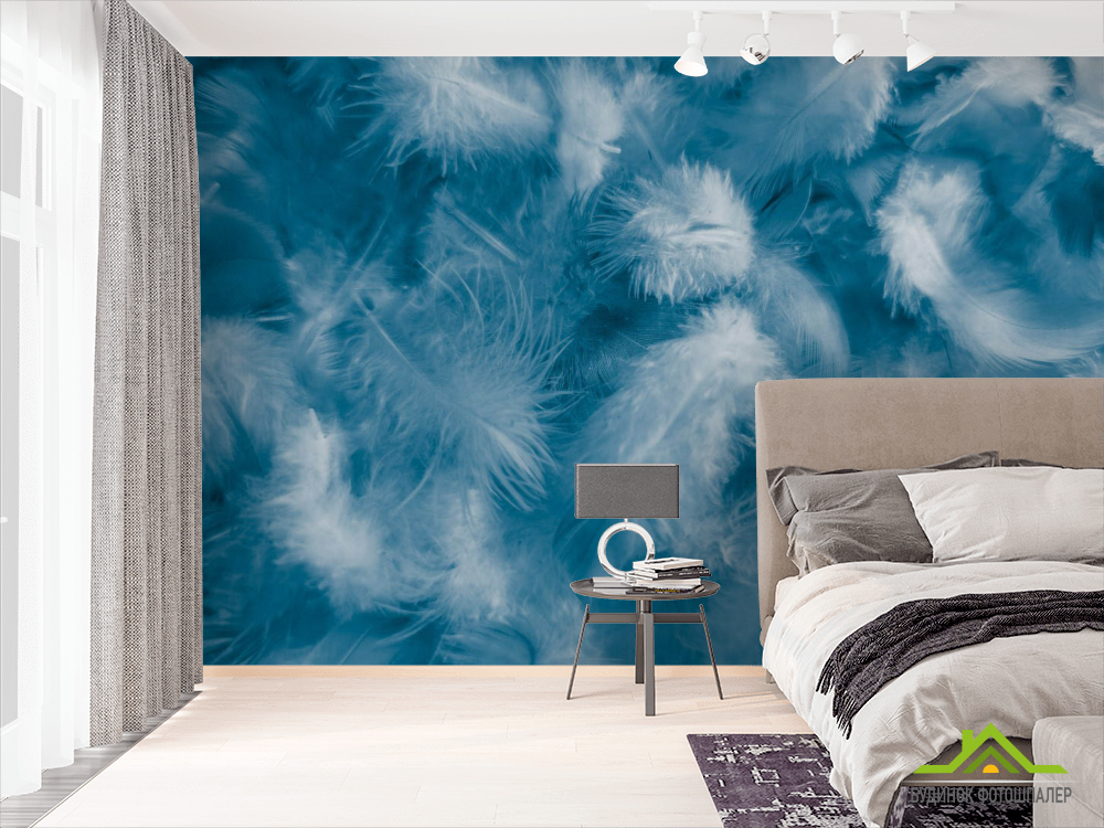 Фотошпалери Сині пір'ячко