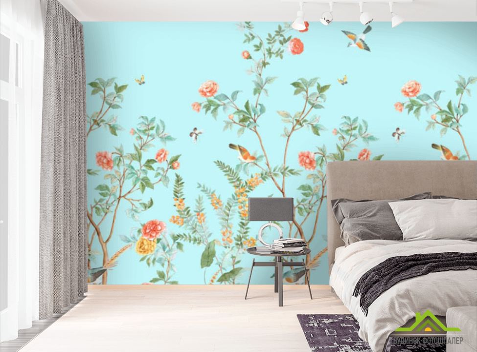 выбрать Фотошпалери пташки на гілках Фотошпалери різні на стіну