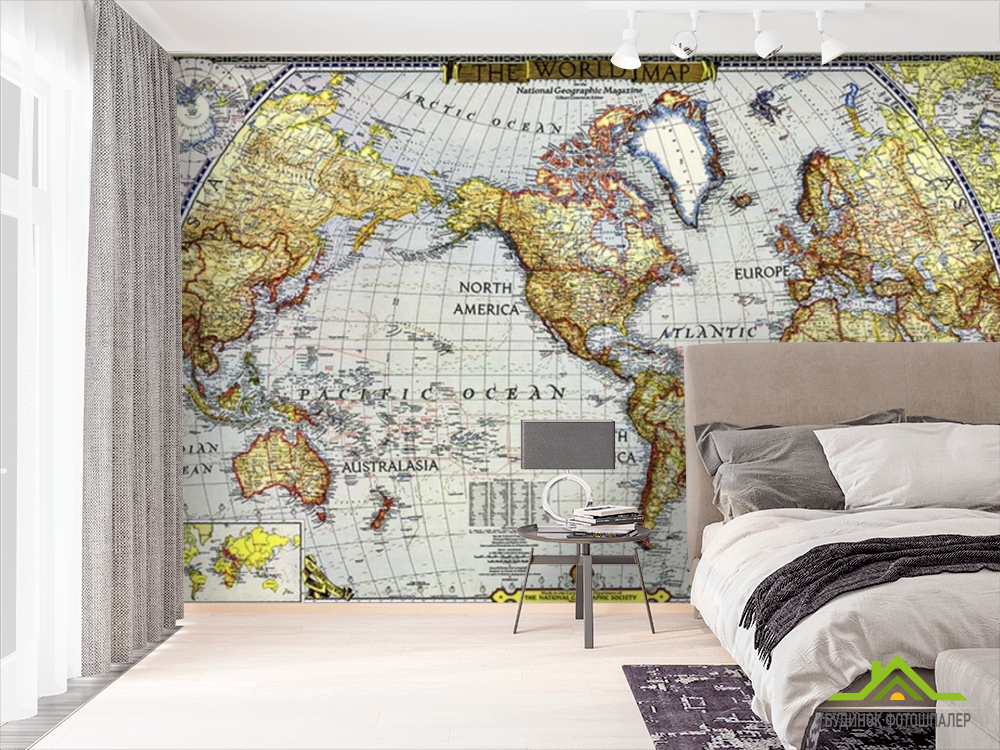 Фотообои Винтажная карта
