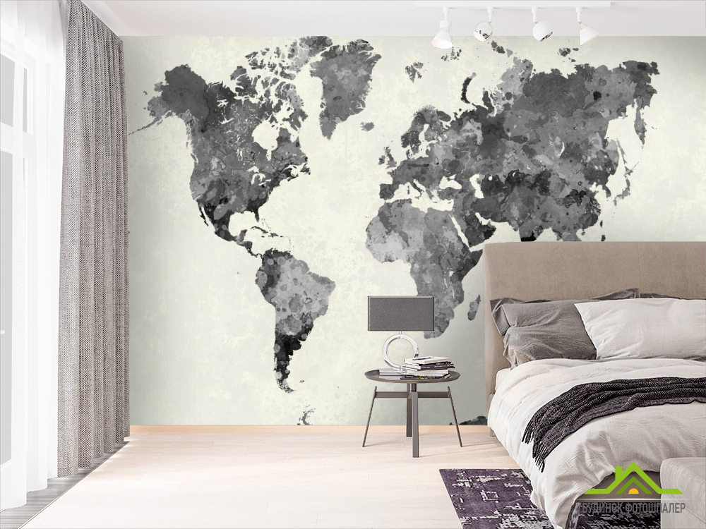 Фотошпалери Акварельна карта